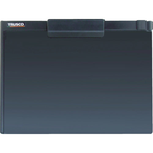 ＴＲＵＳＣＯ　ペンホルダー付クリップボード（マグネット付）　Ａ４横　黒 TCBM-A4S-BK