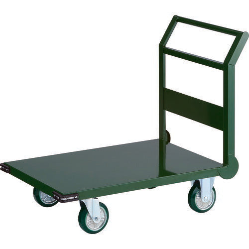 ＴＲＵＳＣＯ　鋼鉄製運搬車　９００Ｘ６００　Φ１５０ウレタン車　緑 SH2NU-GN