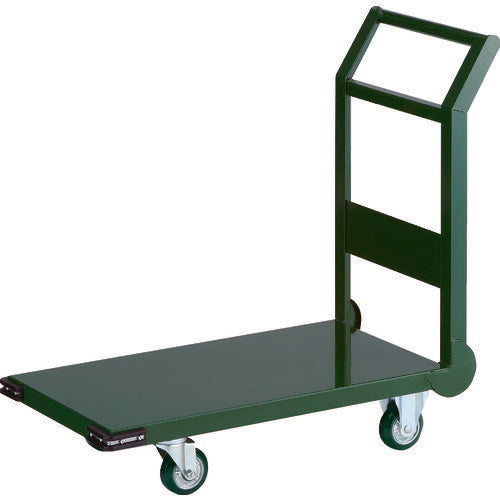ＴＲＵＳＣＯ　鋼鉄製運搬車　８００Ｘ４５０　Φ１００ウレタン車　緑 SH3NU-GN