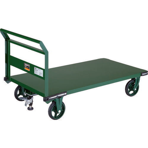 ＴＲＵＳＣＯ　鋼鉄製運搬車　１４００Ｘ７５０　Φ２００鋳物車輪　Ｌストッパー付 OH-1LSS
