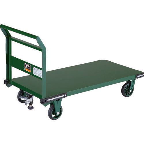 ＴＲＵＳＣＯ　鋼鉄製運搬車　１２００Ｘ６００　Φ１５０鋳物車輪　Ｌストッパー付 OH-2LSS