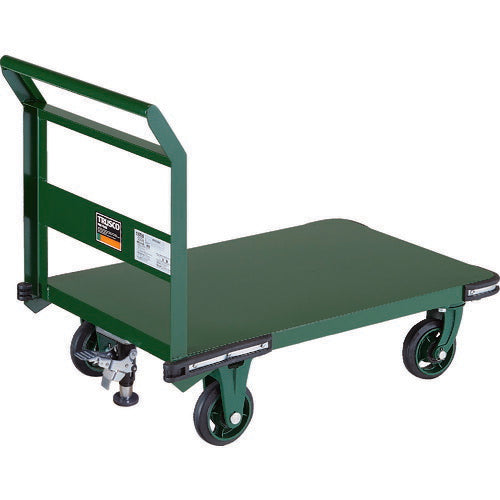 ＴＲＵＳＣＯ　鋼鉄製運搬車　９００Ｘ６００　Φ１５０鋳物車輪　Ｌストッパー付 OH-2SS
