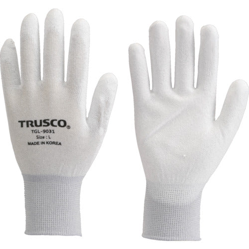 【取寄品】 ＴＲＵＳＣＯ カーボン・ナイロンインナー手袋ＰＵ手のひらコート Ｌ TGL-9031-L 【送料都度見積】