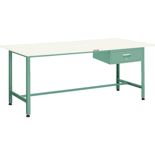 ＴＲＵＳＣＯ　軽荷重作業台（３００ｋｇ）ＡＥ型　１８００Ｘ９００ＸＨ７４０　１段引出付　ダークグレー色 AE-1809F1 DG