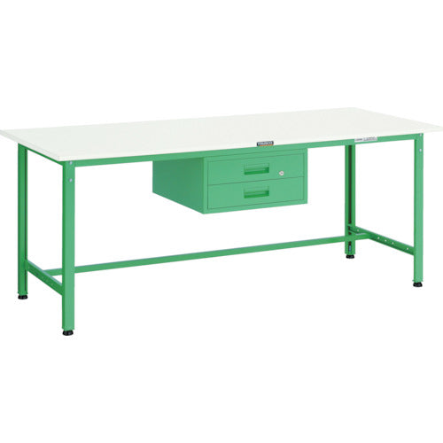 ＴＲＵＳＣＯ　軽荷重作業台（３００ｋｇ）ＡＥ型　１８００Ｘ９００ＸＨ７４０　２段引出付　ダークグレー色 AE-1809F2 DG