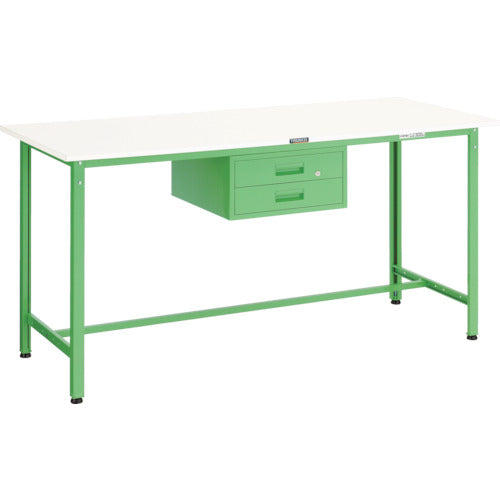 ＴＲＵＳＣＯ　軽荷重立作業台（３００ｋｇ）ＨＡＥ型　１８００Ｘ９００ＸＨ９００　２段引出付　ホワイト色 HAE-1809F2 W