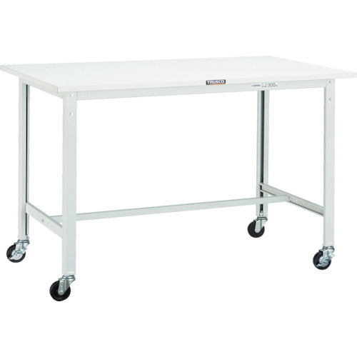 ＴＲＵＳＣＯ　軽荷重作業台（１５０ｋｇ）ＡＥ型　１８００Ｘ７５０ＸＨ８０８　φ７５キャスター付　グリーン色 RAE-1800C75