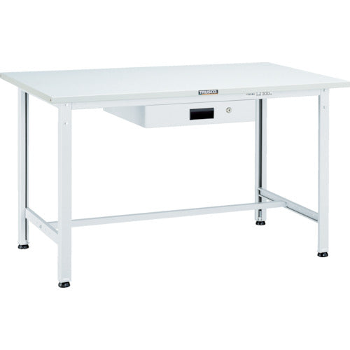 ＴＲＵＳＣＯ　軽荷重作業台（３００ｋｇ）ＡＥ型　１８００Ｘ９００ＸＨ７４０　薄型１段引出付　ホワイト色 RAE-1809UDK1W