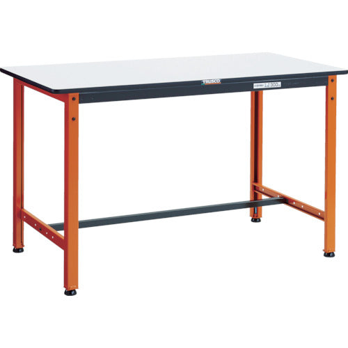 ＴＲＵＳＣＯ　軽荷重作業台（３００ｋｇ）ＴＦＡＥＬ型　１２００Ｘ６００ＸＨ７４０　基本タイプ　オレンジ色 TFAEL-1260