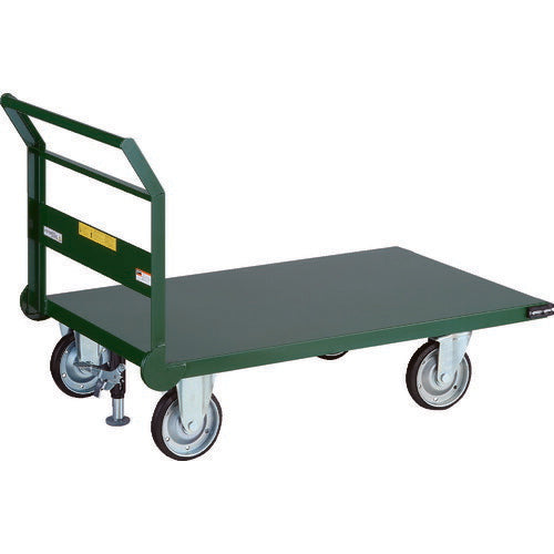 ＴＲＵＳＣＯ　鋼鉄製運搬車　１２００Ｘ７５０　導電性キャスター　Ｌストッパー付 SH-1NESS