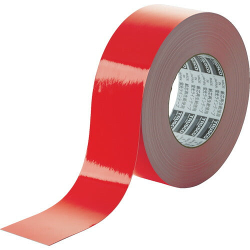 ＴＲＵＳＣＯ　蛍光ラインテープ５０ｍｍｘ３３ｍ　レッド TLK-5033R