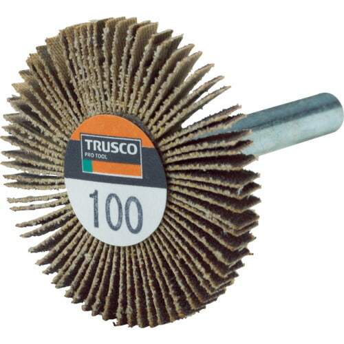 ＴＲＵＳＣＯ 薄型フラップホイール ４０Ｘ５Ｘ６ ＃１００ ５個入 UF4005-100