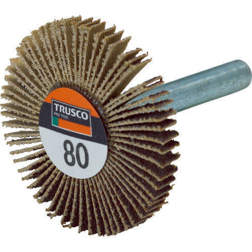 ＴＲＵＳＣＯ 薄型フラップホイール ４０Ｘ５Ｘ６ ＃８０ ５個入 UF4005-80