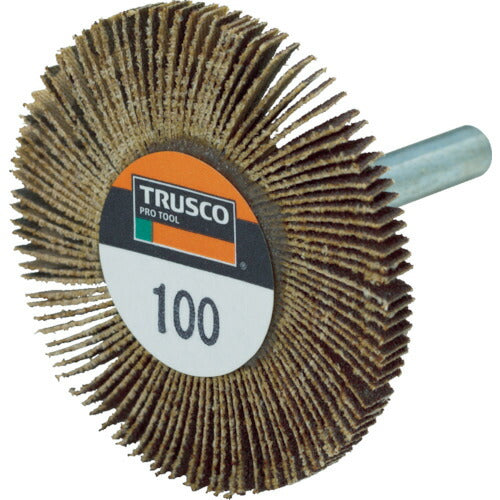 ＴＲＵＳＣＯ 薄型フラップホイール ５０Ｘ５Ｘ６ ＃１００ ５個入 UF5005-100