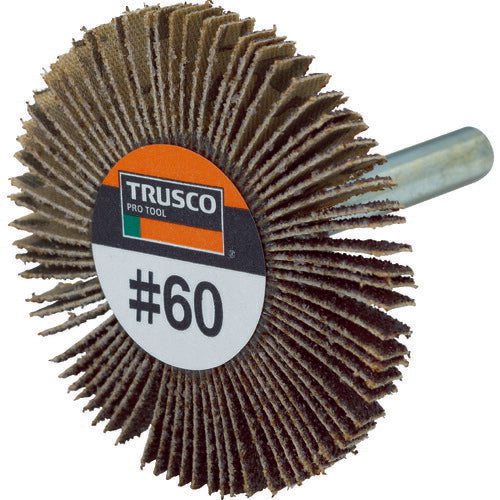 ＴＲＵＳＣＯ 薄型フラップホイール ５０Ｘ５Ｘ６ ＃６０ ５個入 UF5005-60