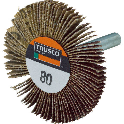 ＴＲＵＳＣＯ 薄型フラップホイール ５０Ｘ５Ｘ６ ＃８０ ５個入 UF5005-80