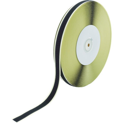 ＴＲＵＳＣＯ　マジックテープ［［Ｒ下］］　糊付Ａ側　１６ｍｍ×２５ｍ　黒 TMAN-1625-BK