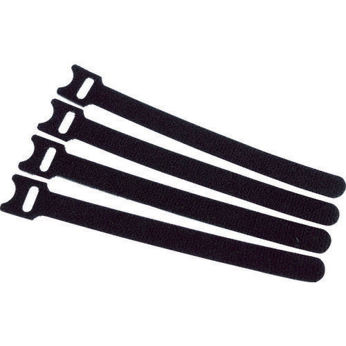 ＴＲＵＳＣＯ　マジックバンド　耐候性　ストラップ　１５ｃｍ　黒　（４本入） MKSW-1915-BK
