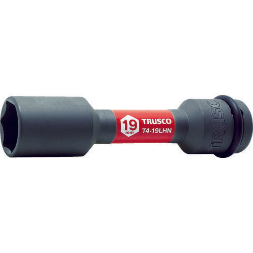 ＴＲＵＳＣＯ インパクト用薄肉ホイルナットロングソケット １９ｍｍ差込角１２．７ T4-19LHN