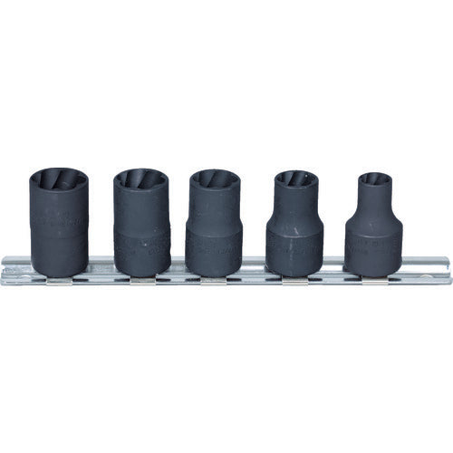 ＴＲＵＳＣＯ なめたボルト・ナット外し用ツイストソケット ８～１４ｍｍ TTS3-5SET