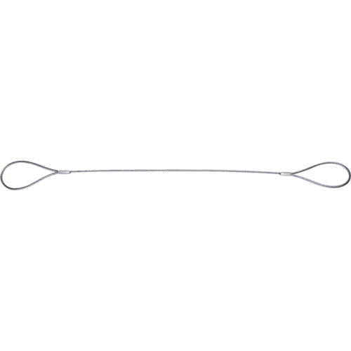 ＴＲＵＳＣＯ ワイヤーロープスリング Ａタイプ アルミロック ８ｍｍＸ３ｍ TWAL-8S3