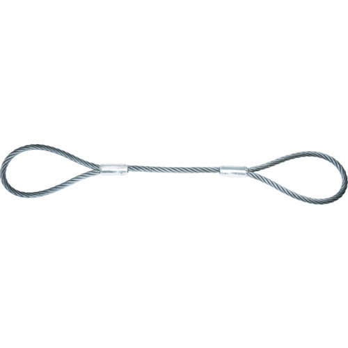 ＴＲＵＳＣＯ ワイヤーロープスリング Ａタイプ アルミロック １６ｍｍＸ５ｍ TWAL-16S5
