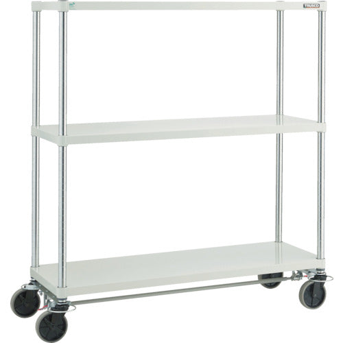 ＴＲＵＳＣＯ　スチールラック　フェニックスラック　１８００Ｘ６００　Ｕ車輪４輪Ｓ付　Ｗ色　抗菌粉体塗装 PER-4663-U125-B4-W