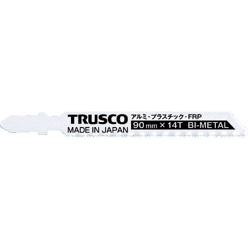 ＴＲＵＳＣＯ　バイメタルジグソー替刃　１４山　鉄工・プラスチック・ＦＲＰ用　５枚 TJB-9014