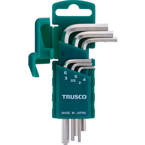 ＴＲＵＳＣＯ　六角棒レンチ　両端いじり止め穴付　６本セット HW-TP6S