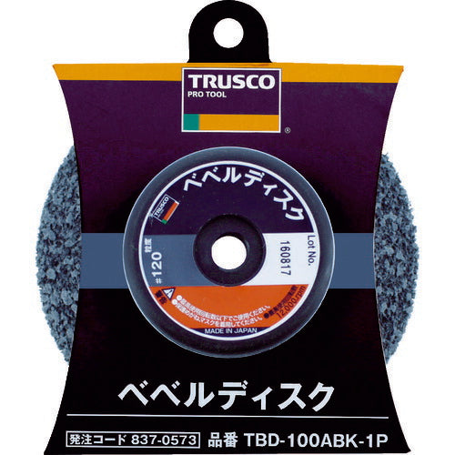 ＴＲＵＳＣＯ　ベベルディスク　高耐久タイプ　ブラック　＃１２０　１個入 TBD-100ABK-1P