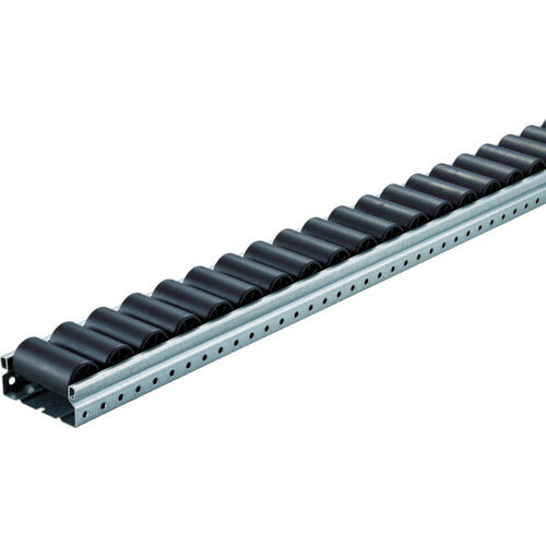 ＴＲＵＳＣＯ ピッキングラック用 導電ホイールコンベヤ Φ３６ワイド Ｐ５０×Ｌ２０００ V-3670UD-50-2000