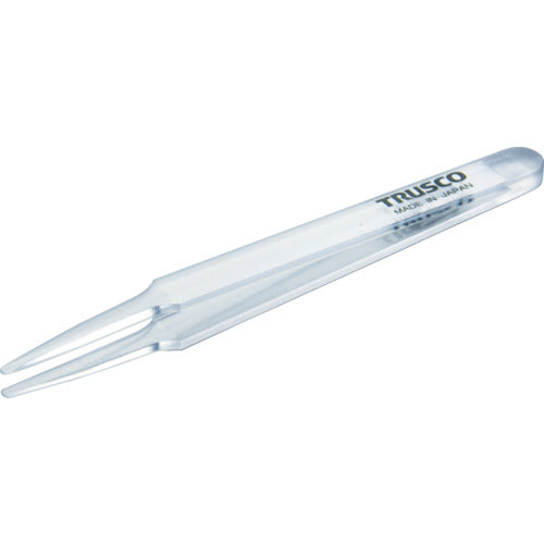ＴＲＵＳＣＯ　透明プラスチック製ピンセット　１２０ｍｍ　先丸型 TPP-231-TM