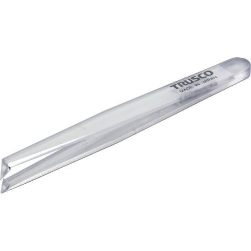 ＴＲＵＳＣＯ　透明プラスチック製ピンセット　１２０ｍｍ　先曲型 TPP-232-TM