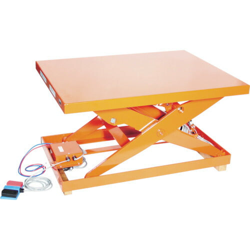 ＴＲＵＳＣＯ テーブルリフト１０００ｋｇ 電動Ｂねじ式 ＤＣ２４Ｖバッテリー専用 ６５０×１０５０ HDL-L100610V-D2