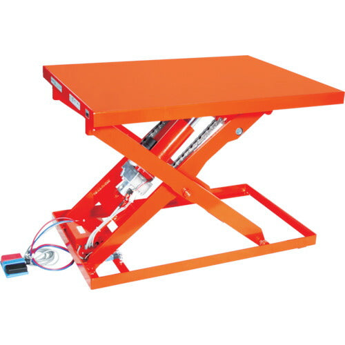 ＴＲＵＳＣＯ　テーブルリフト１０００ｋｇ　電動Ｂねじ式　ＤＣ２４Ｖバッテリー専用　８００×１２００ HDL-L100812V-D2