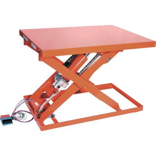 ＴＲＵＳＣＯ　テーブルリフト５００ｋｇ　電動Ｂねじ式　ＤＣ２４Ｖバッテリー専用　８００×１２００ HDL-L50812V-D2