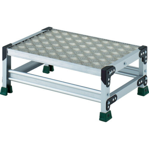 ＴＲＵＳＣＯ　アルミ合金製作業台　縞鋼板　１段　高さ０．２５ｍ　６００Ｘ４００ TSFC-1625