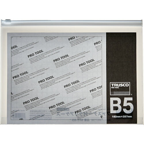 ＴＲＵＳＣＯ　ファスナー付クリアケース　Ｂ５ SFC-B5
