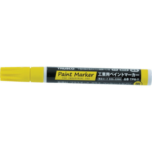 ＴＲＵＳＣＯ　工業用ペイントマーカー油性中字　黄 TPM-Y