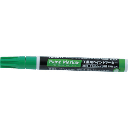 ＴＲＵＳＣＯ　工業用ペイントマーカー油性中字　緑 TPM-GN