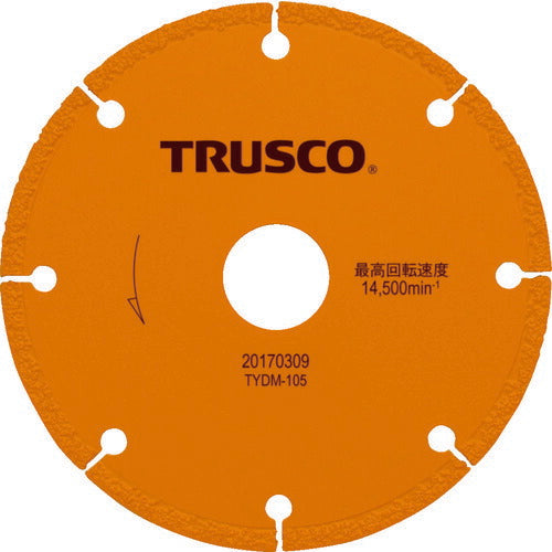 ＴＲＵＳＣＯ 溶着ダイヤモンドカッター マルチタイプ １０５ｍｍ TYDM-105