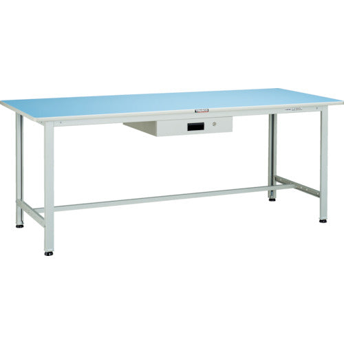 ＴＲＵＳＣＯ　軽荷重作業台（１８０ｋｇ）ＢＯ型　１５００Ｘ７５０ＸＨ７４０　薄型１段引出付　ホワイト色 BOR-1575UDK1