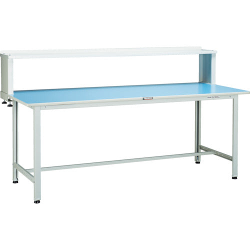ＴＲＵＳＣＯ　軽荷重作業台（１８０ｋｇ）ＢＯ型　１５００Ｘ７５０ＸＨ１０４４（全高）　上棚付　ホワイト色 BOR-1575YURB