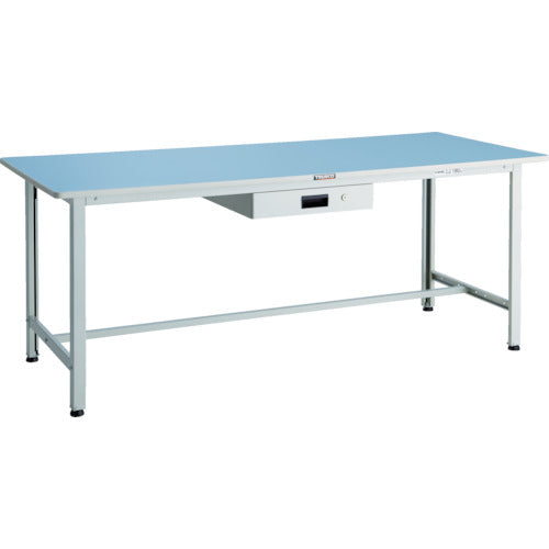 ＴＲＵＳＣＯ　軽荷重作業台（１８０ｋｇ）ＢＯ型　１８００Ｘ７５０ＸＨ７４０　薄型１段引出付　ホワイト色 BOR-1875UDK1