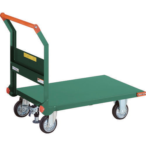 ＴＲＵＳＣＯ　鋼鉄製運搬車　８００Ｘ４５０　ハンドル側自在車　Ｌストッパー付 SH-3RSS