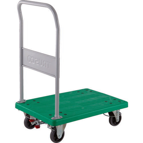 ＴＲＵＳＣＯ　樹脂製運搬車　グランカート　固定　４輪リングストッパー付　均等荷重３００ｋｇ TP-802JKRS-4