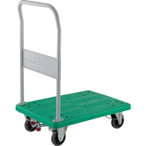 ＴＲＵＳＣＯ　樹脂製運搬車　グランカート　固定　４輪リングストッパー付　均等荷重４００ｋｇ TP-902JKRS-4