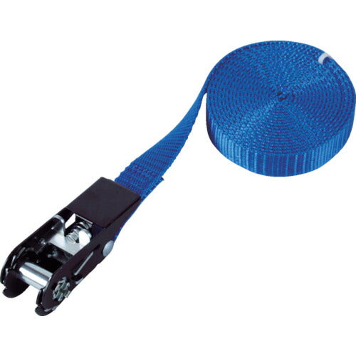 【取寄品】 ＴＲＵＳＣＯ 簡易結束ベルト ２０ｍｍＸ２ｍ 青 TSB-202B 【送料都度見積】