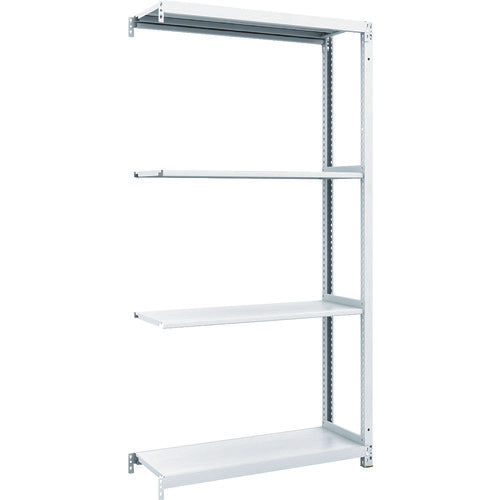 ＴＲＵＳＣＯ　スチールラック　Ｍ１型抗菌塗装ボルトレス軽量棚９００Ｘ３２０ＸＨ１８００　４段　連結 M1-6334B