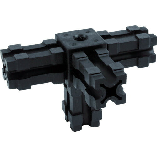 ＴＲＵＳＣＯ　２５ｍｍアルミフレーム用ジョイント　４方向　穴付き AFB-4W-H
